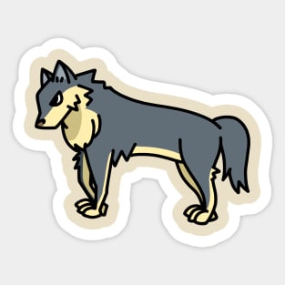 cool wolf drawing design Sticker